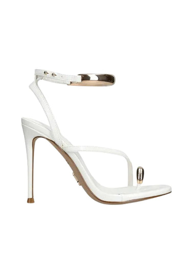 White STEVE MADDEN 'Tia' Heels | PrettyLittleThing