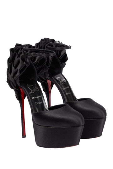 Maria Frou Alta satin platform pumps