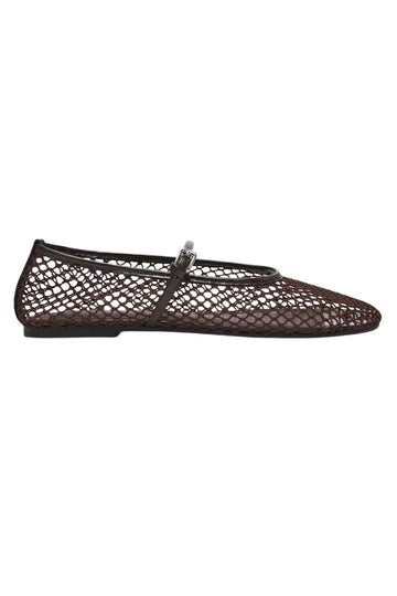 Steve Madden Mags Mesh Flat Ballet Pumps Brown