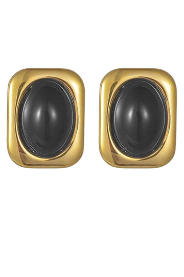 Gold Statement Chunky Stud Earrings
