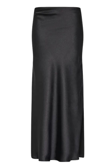 Black Satin Maxi Skirt
